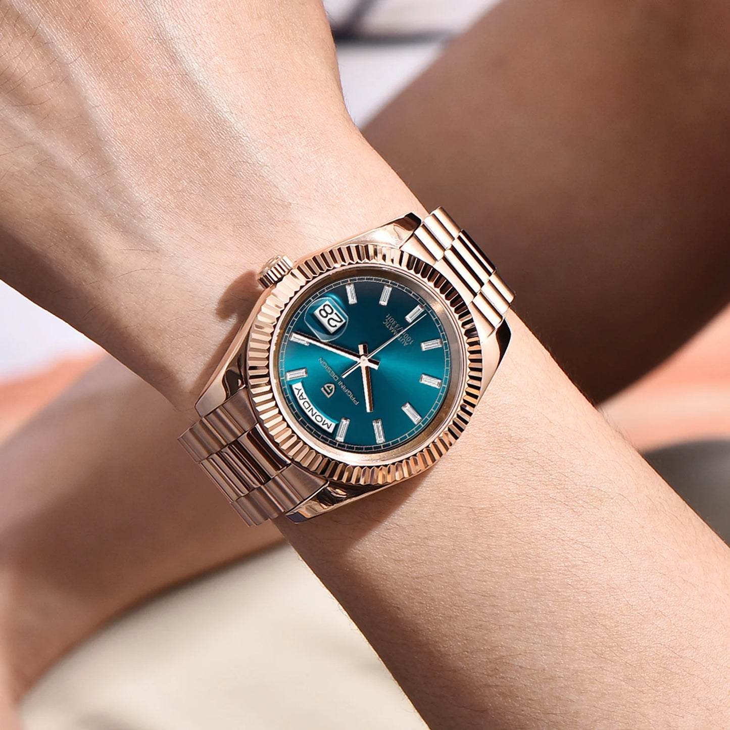 Men's Watches Rose Gold Luxury Mechanical Wristwatches